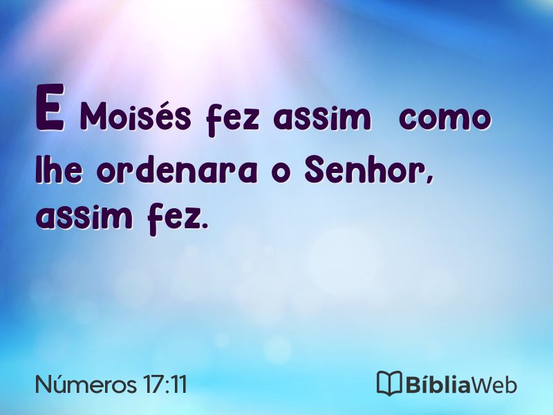 Números 17:11 em imagem para compartilhar