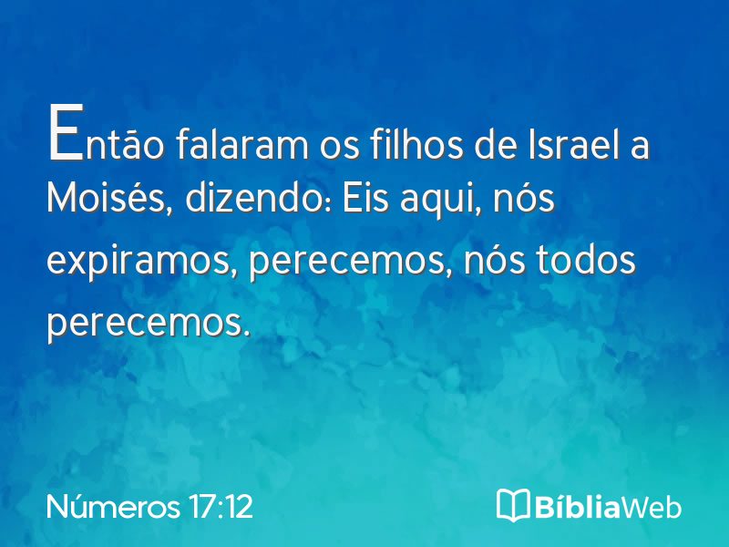 Números 17:12 em imagem para compartilhar
