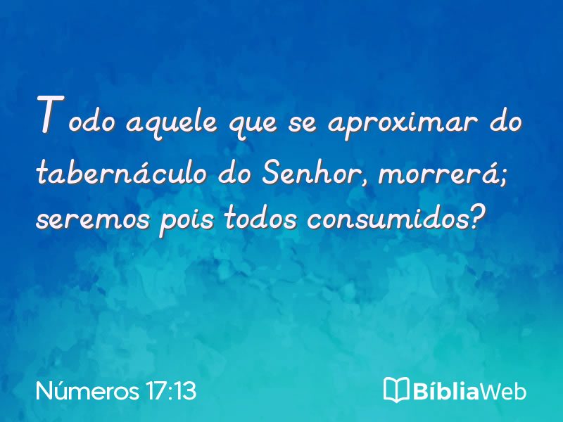 Números 17:13 em imagem para compartilhar