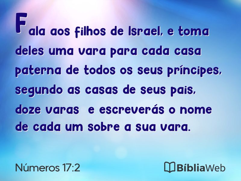 Números 17:2 em imagem para compartilhar