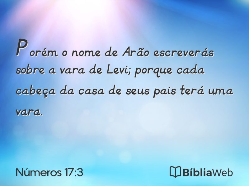 Números 17:3 em imagem para compartilhar