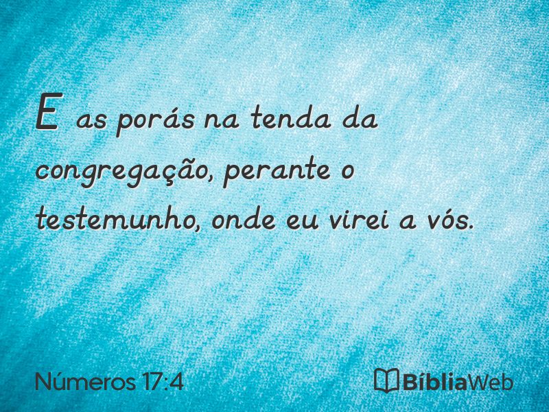 Números 17:4 em imagem para compartilhar