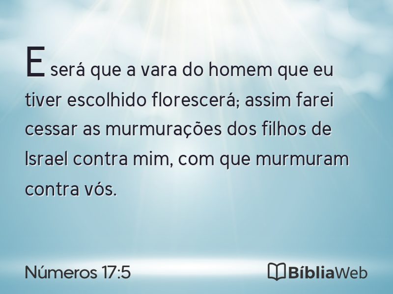 Números 17:5 em imagem para compartilhar
