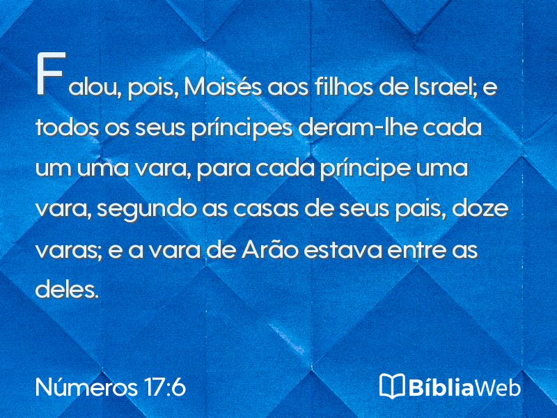 Números 17:6 em imagem para compartilhar