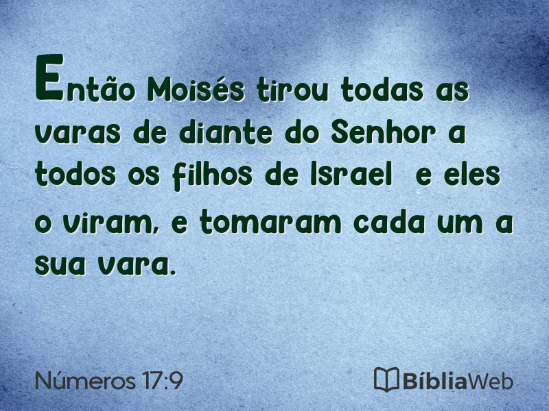 Números 17:9 em imagem para compartilhar