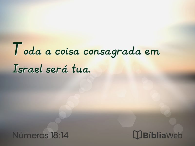 Números 18:14 em imagem para compartilhar