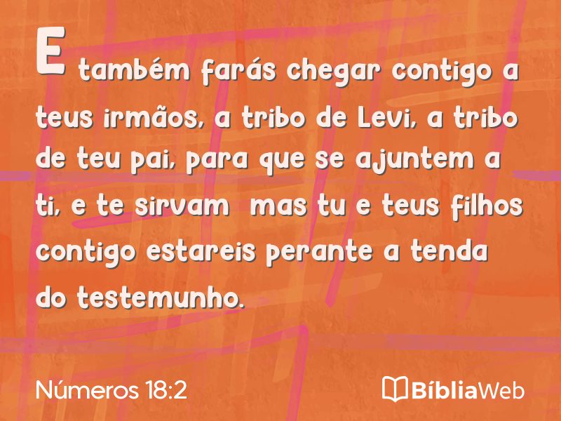 Números 18:2 em imagem para compartilhar