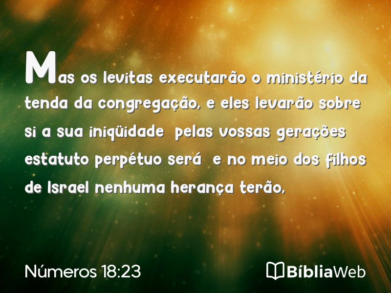 Números 18:23 em imagem para compartilhar