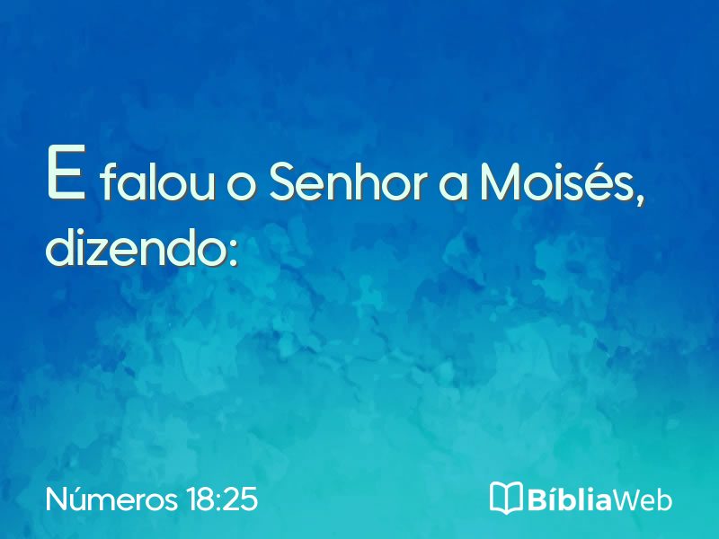 Números 18:25 em imagem para compartilhar