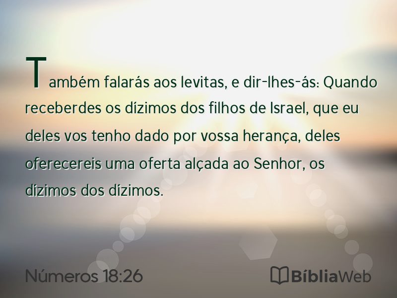 Números 18:26 em imagem para compartilhar