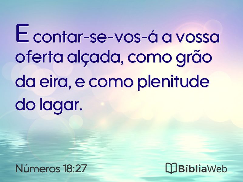 Números 18:27 em imagem para compartilhar