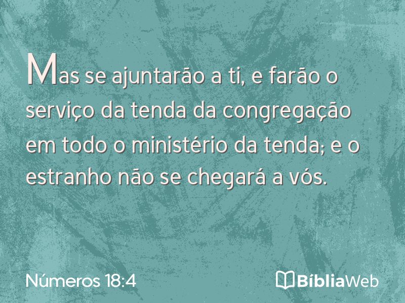 Números 18:4 em imagem para compartilhar