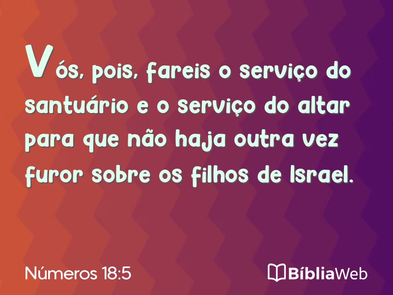 Números 18:5 em imagem para compartilhar