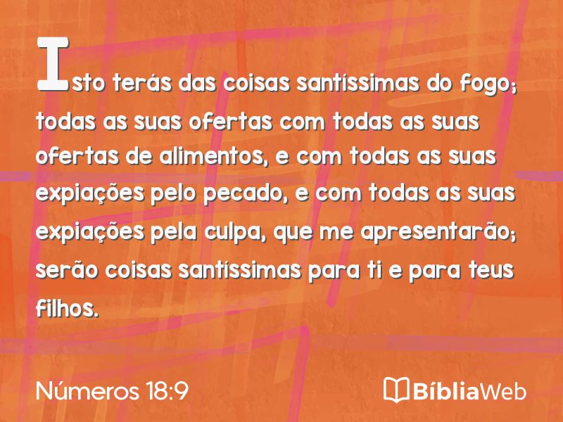 Números 18:9 em imagem para compartilhar