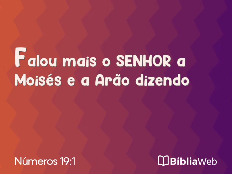 Números 19:1 em imagem para compartilhar