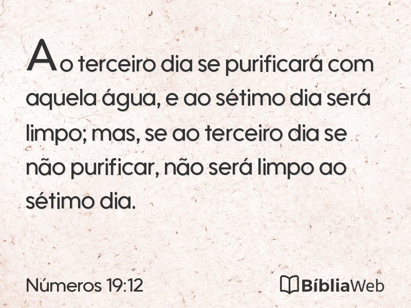 Números 19:12 em imagem para compartilhar