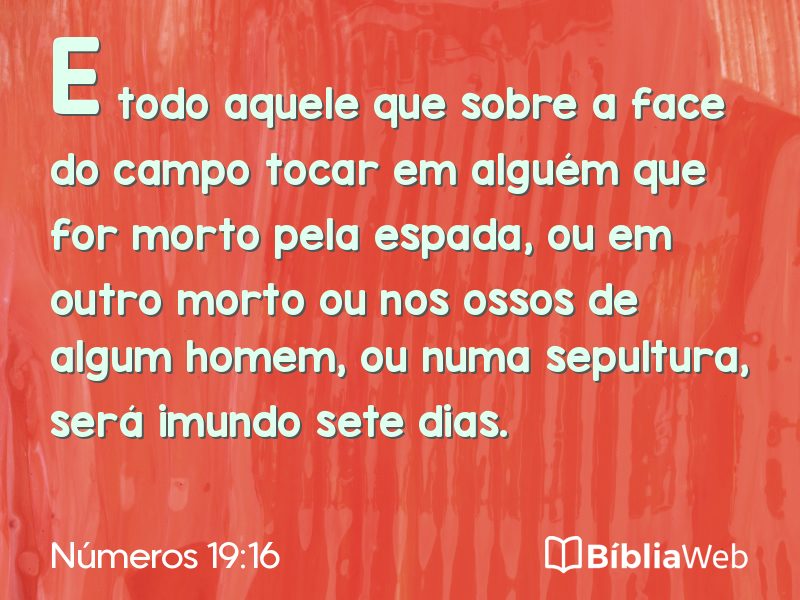 Números 19:16 em imagem para compartilhar