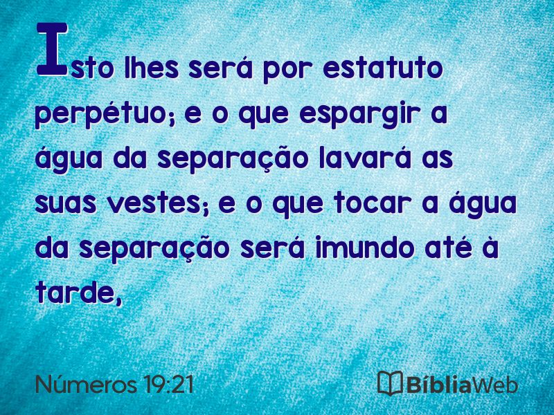 Números 19:21 em imagem para compartilhar