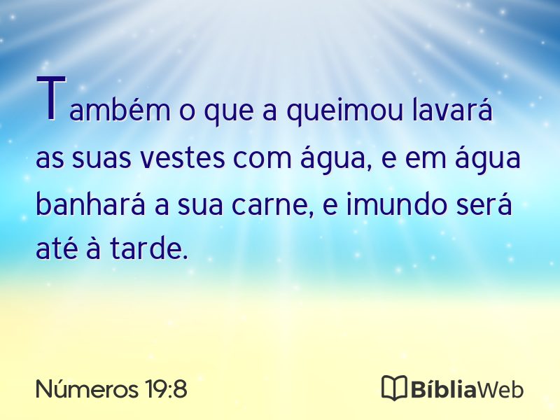 Números 19:8 em imagem para compartilhar