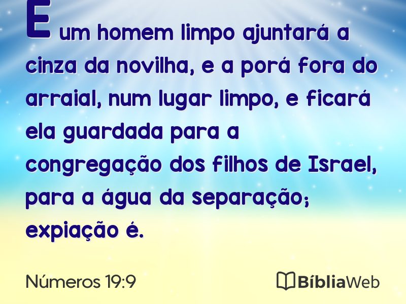 Números 19:9 em imagem para compartilhar