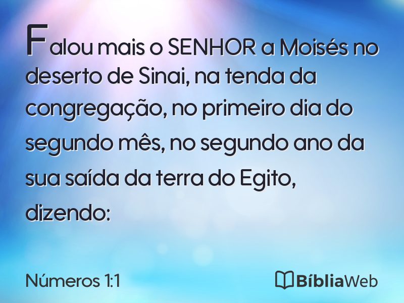 Números 1:1 em imagem para compartilhar