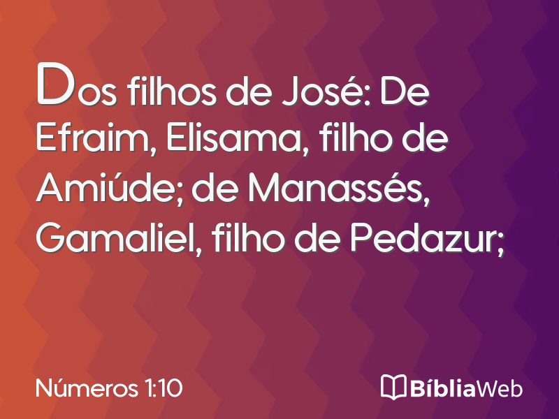 Números 1:10 em imagem para compartilhar