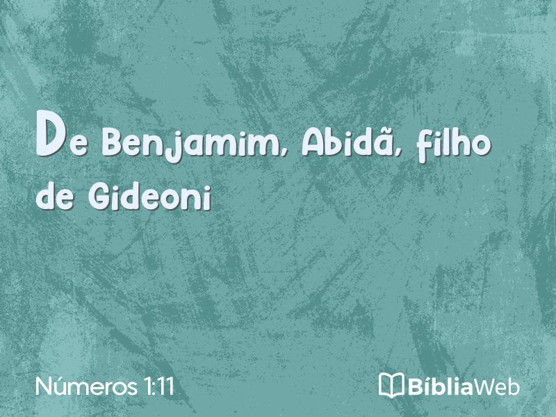 Números 1:11 em imagem para compartilhar