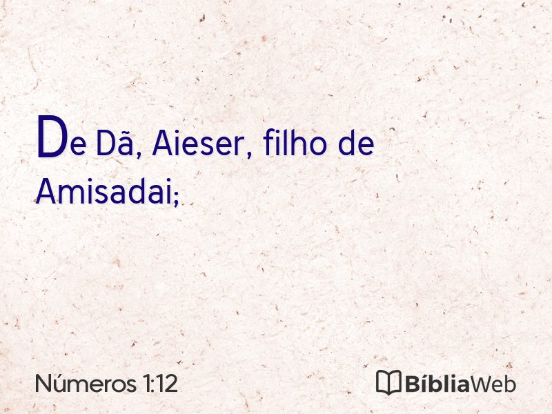 Números 1:12 em imagem para compartilhar
