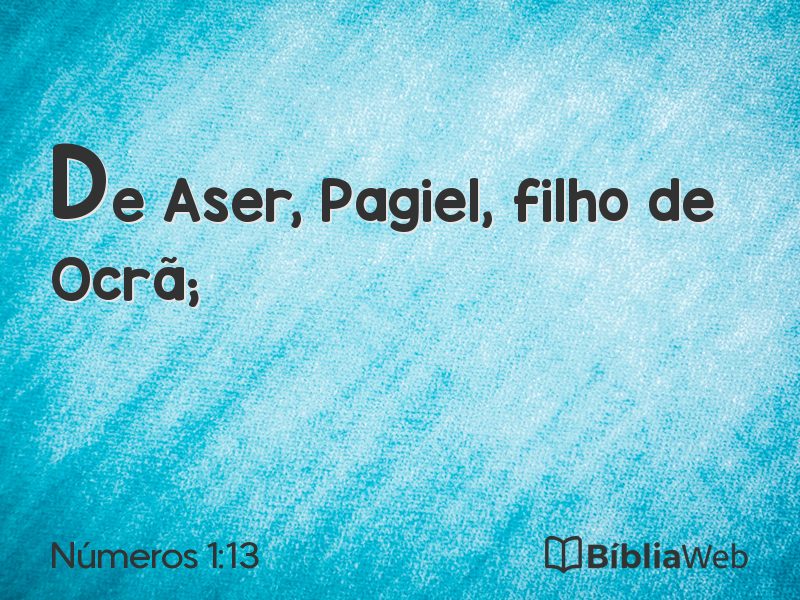 Números 1:13 em imagem para compartilhar