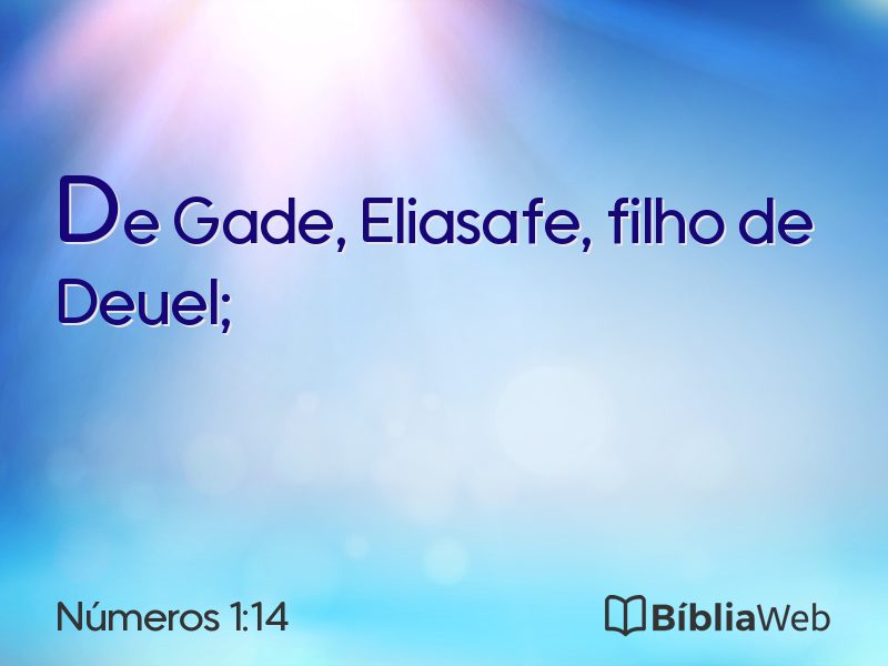 Números 1:14 em imagem para compartilhar