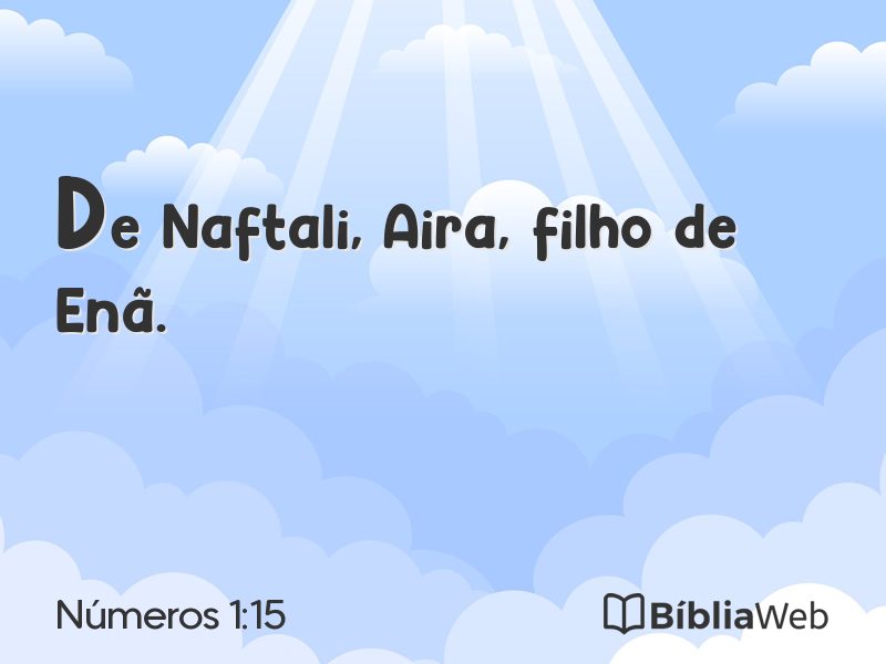 Números 1:15 em imagem para compartilhar