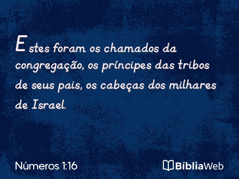 Números 1:16 em imagem para compartilhar