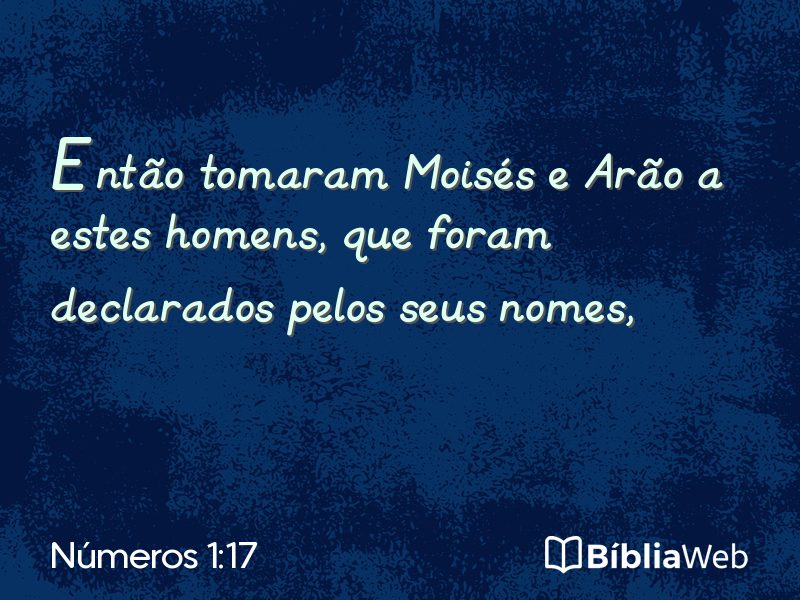 Números 1:17 em imagem para compartilhar