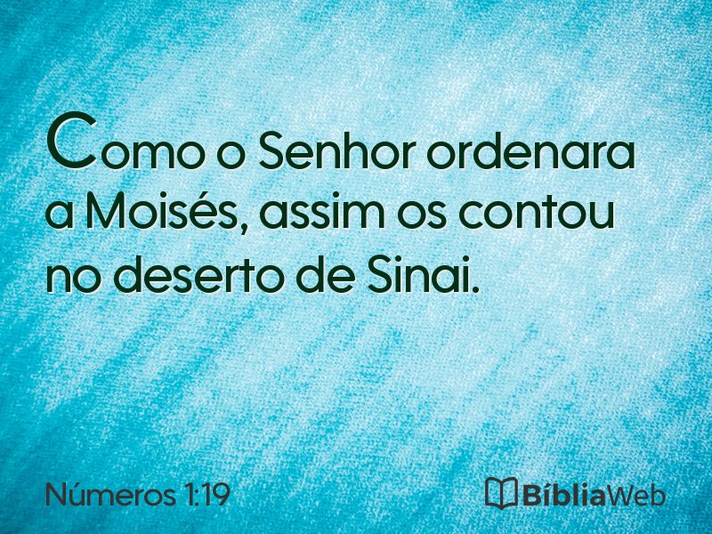 Números 1:19 em imagem para compartilhar