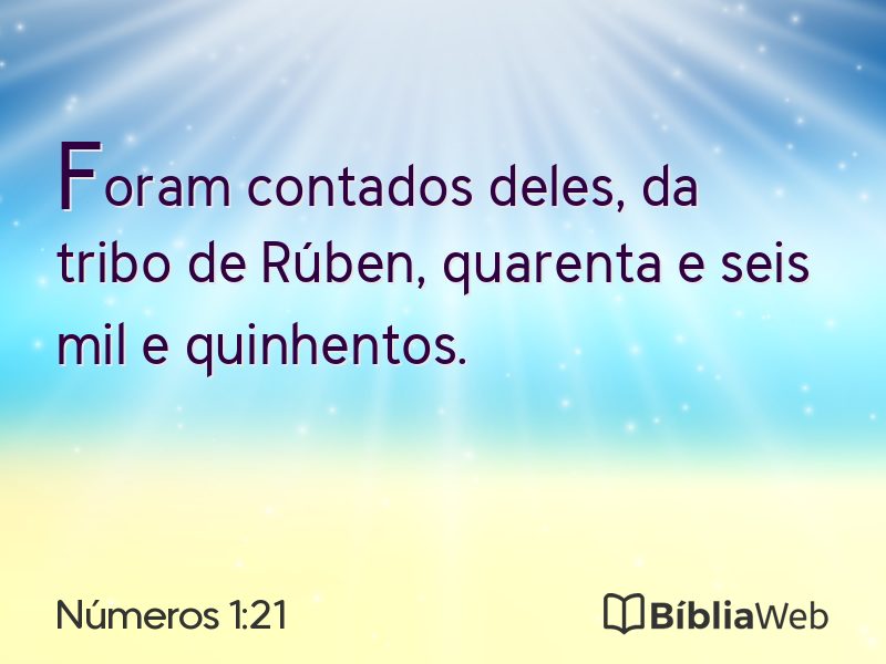 Números 1:21 em imagem para compartilhar