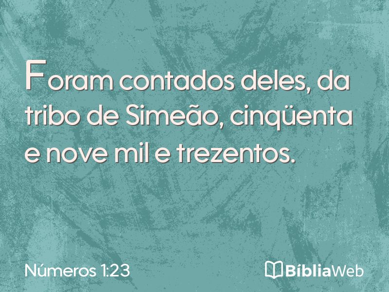 Números 1:23 em imagem para compartilhar