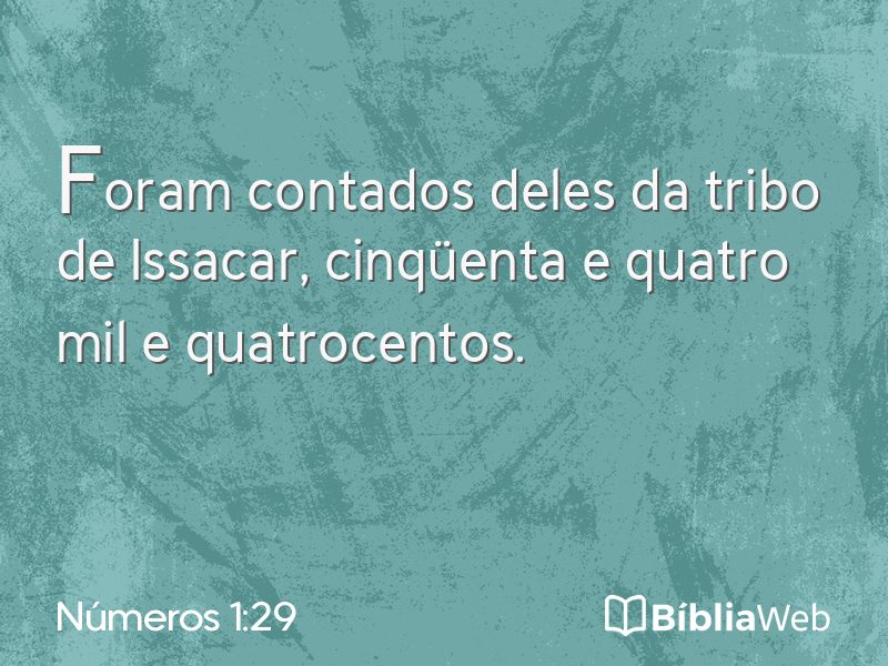 Números 1:29 em imagem para compartilhar