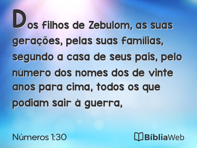 Números 1:30 em imagem para compartilhar
