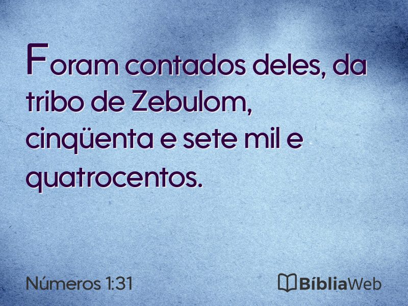 Números 1:31 em imagem para compartilhar