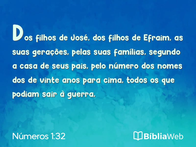 Números 1:32 em imagem para compartilhar