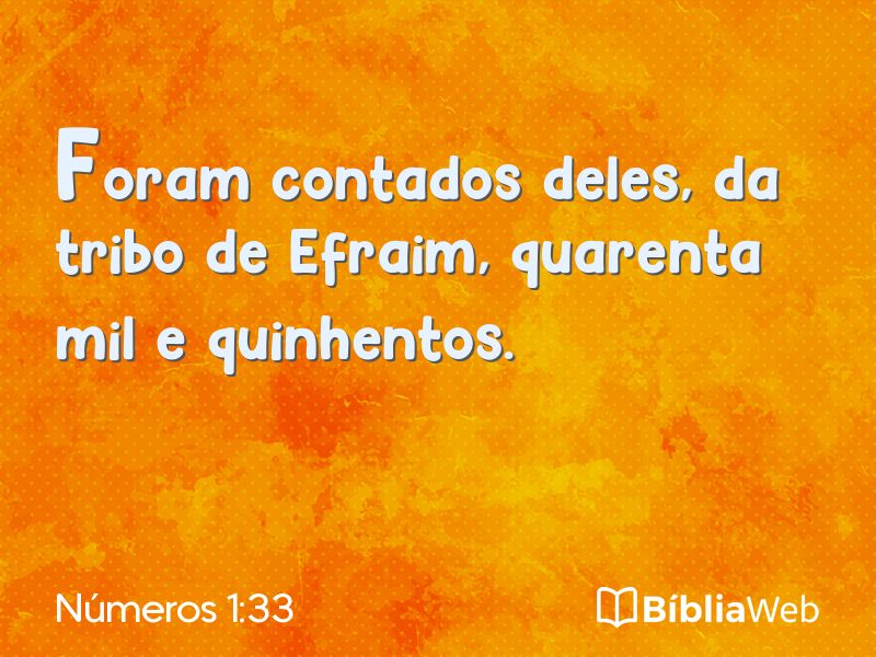 Números 1:33 em imagem para compartilhar