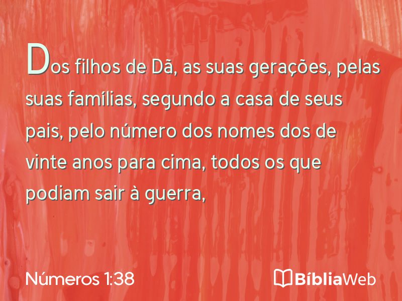 Números 1:38 em imagem para compartilhar