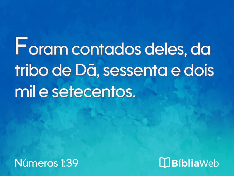 Números 1:39 em imagem para compartilhar