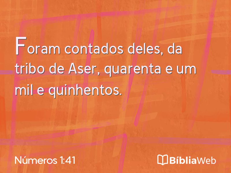 Números 1:41 em imagem para compartilhar