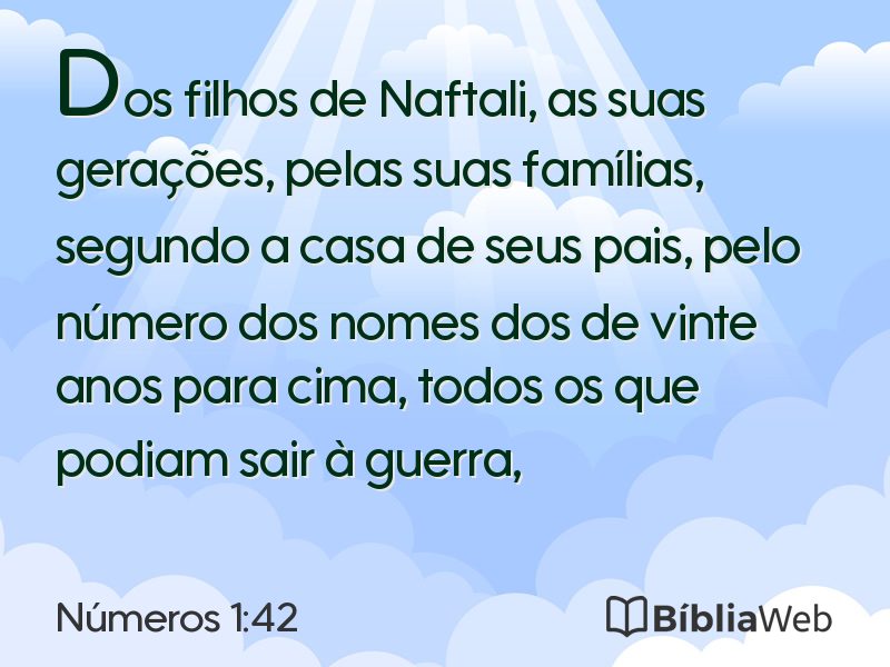 Números 1:42 em imagem para compartilhar