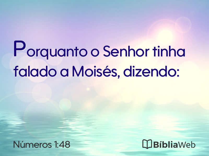 Números 1:48 em imagem para compartilhar