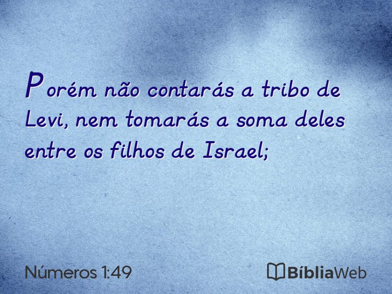 Números 1:49 em imagem para compartilhar
