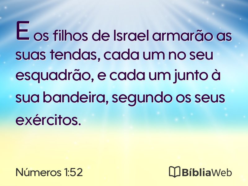 Números 1:52 em imagem para compartilhar