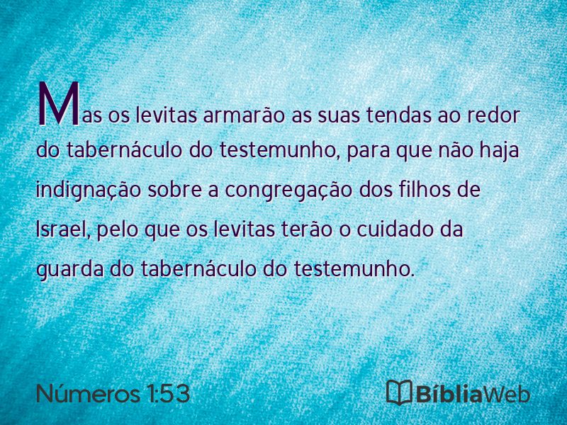 Números 1:53 em imagem para compartilhar