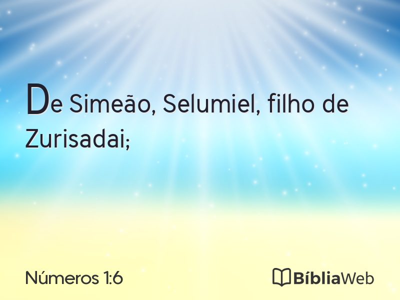 Números 1:6 em imagem para compartilhar